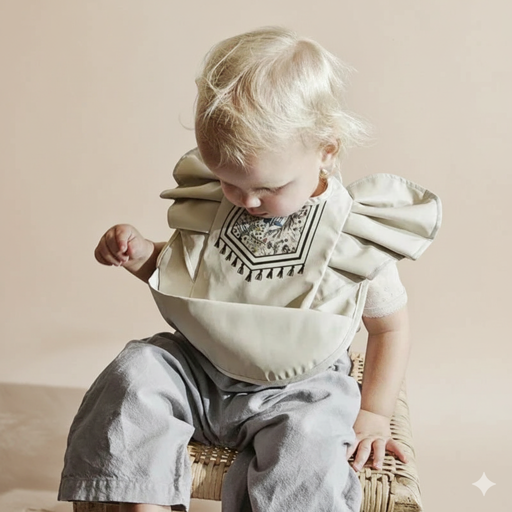 Engel-Elefanten-Baby-Lätzchen