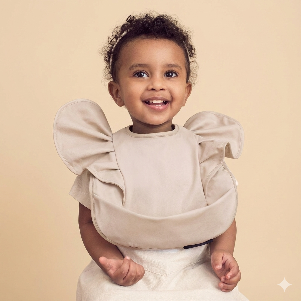 Engel-Elefanten-Baby-Lätzchen